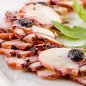 CARPACCIO DE PULPO AL OLIVO